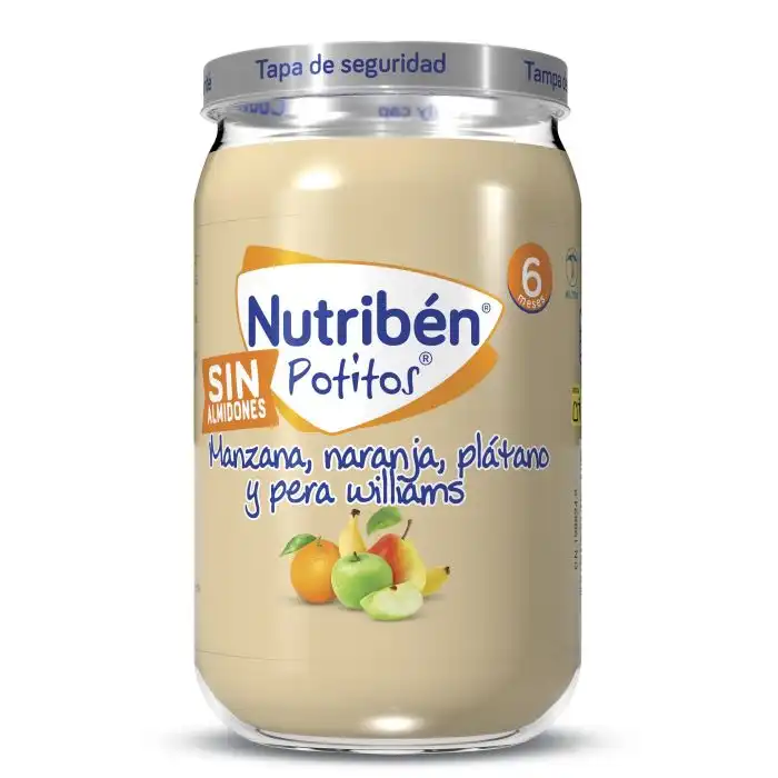 Potito Manzana Naranja Plátano y Pera Williams 235 gr - NUTRIBEN - Comparador de precios