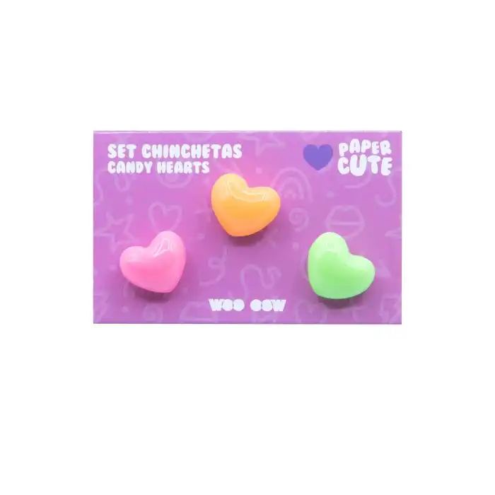 Set Chinchetas Hearts  Woo oow  Papelería - Woo oow - Comparador de precios