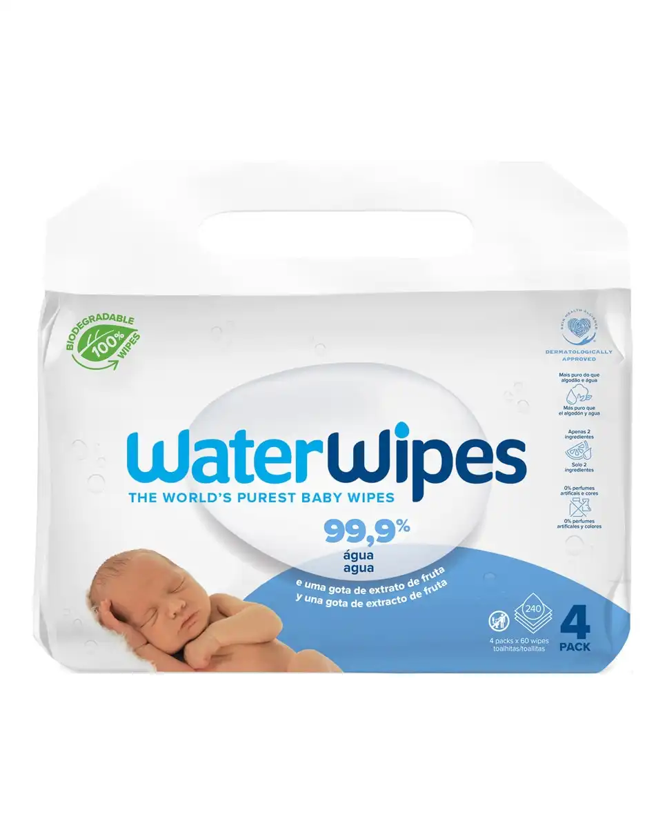 WaterWipes - 4x60 Unidades Toallitas Para Bebé - WaterWipes - Comparador de precios