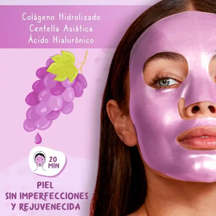 ¡20% DTO! Mascarilla Facial Hidrogel Antioxidante Uva 31 gr - The Fruit Company - Comparador de precios