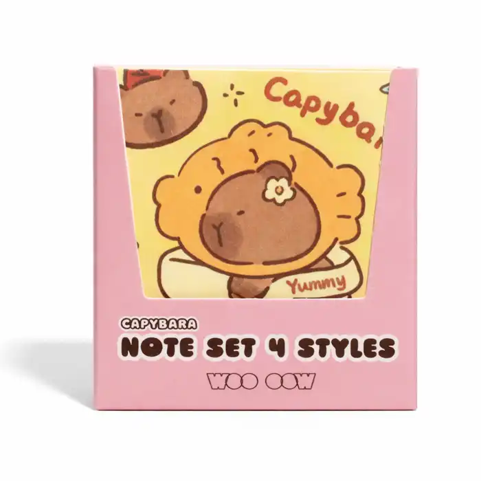 ¡33% DTO! Capybara Note Set 4 Styles Notas de Papel 58.3 gr - Woo oow - Comparador de precios