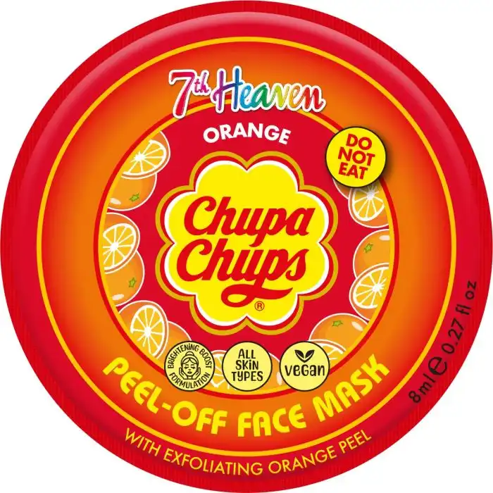 Chupa Chups Peel Off Face Mask Mascarilla Facial Peel-Off Naranja 8 ml - 7th Heaven - Comparador de precios
