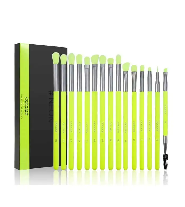 Docolor - Set de pinceles para ojos Neon (15 piezas) - Docolor - Comparador de precios