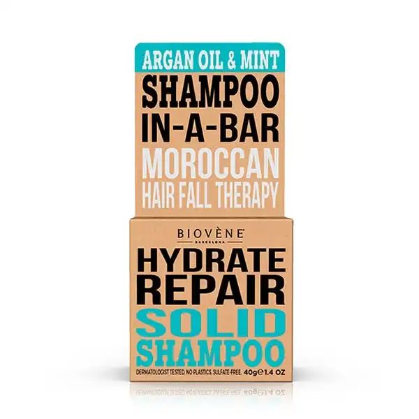 Hydrate Repair Solid Shampoo Argan Oil & Mint - Biovene - Comparador de precios