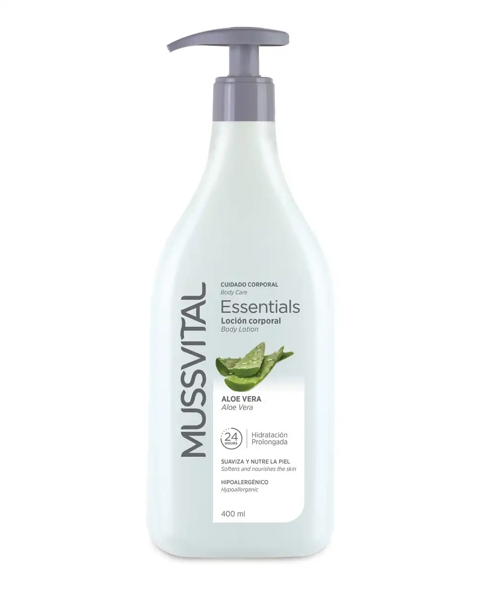 Mussvital - Locion Hidratante Essentials Aloe Vera 400 Ml - Mussvital - Comparador de precios