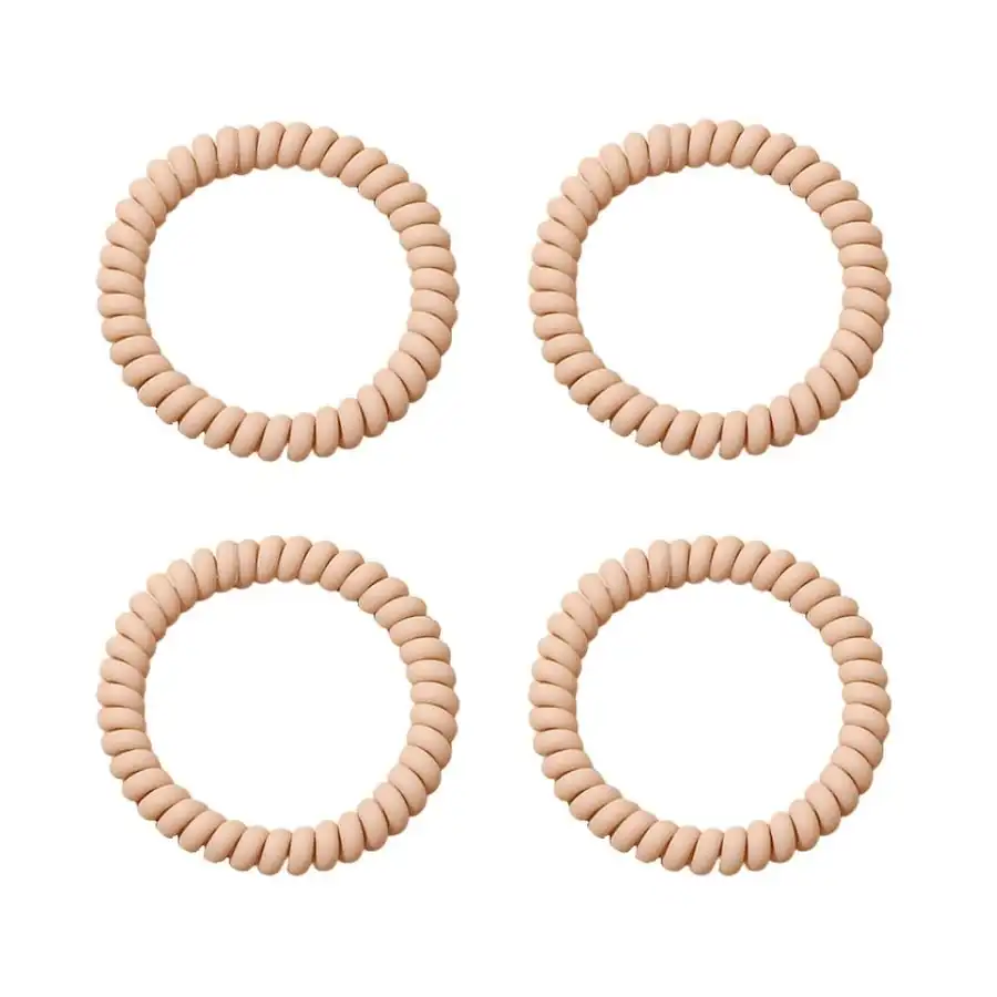 SOHO - Gomas Para El Pelo En Espiral Onduladas Gomas para cabello 4 pieces Nude female - Soho - Comparador de precios