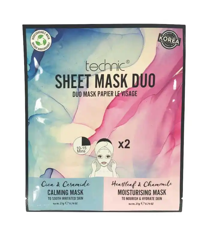 Technic Cosmetics - Dúo de mascarilla hidratante y calmante Sheet Mask Duo - Technic Cosmetics - Comparador de precios