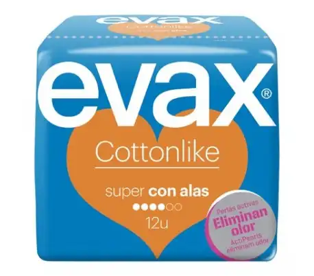 Evax Compresas Cotton Alas Super 12 unidades - EVAX - Comparador de precios