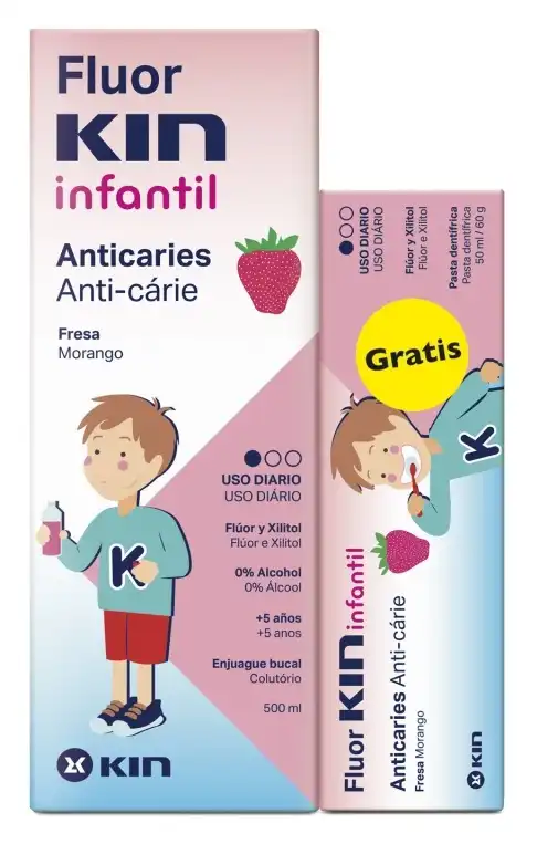 Kin Fluorkin Enjuague Infantil + Dentífrico 50 ml - Kin - Comparador de precios