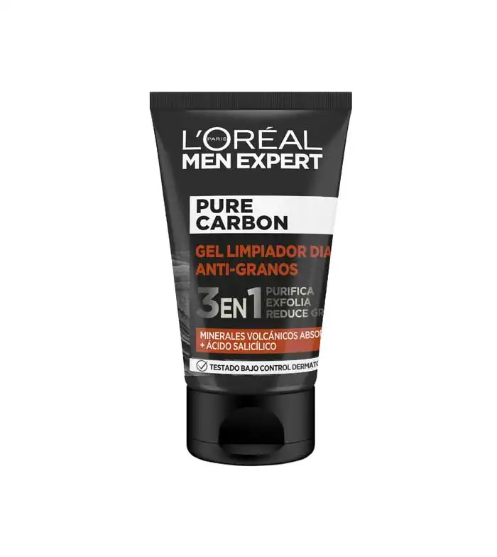 Loreal Paris - Gel limpiador diario anti-granos Pure Carbon Men Expert - Loreal Paris - Comparador de precios