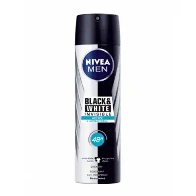Nivea Desodorante Spray Invisible Black And White Active For Men, 200 ml - Nivea - Comparador de precios