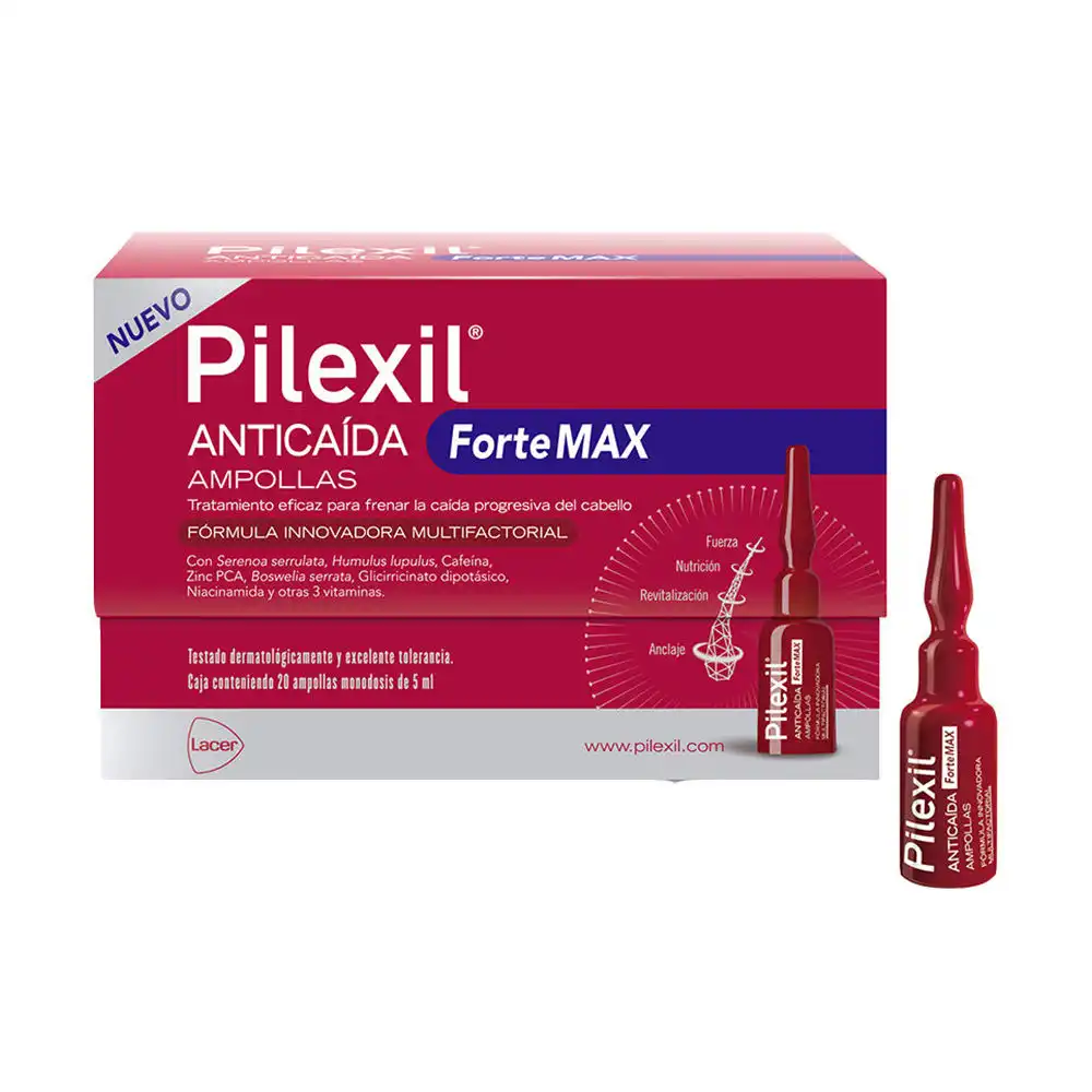 PILEXIL FORTE MAX ampollas anticaída 20 x 5 ml - Pilexil - Comparador de precios