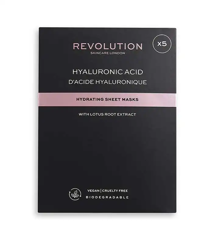 Revolution Skincare - Pack de 5 mascarillas hidratantes con ácido hialurónico - Revolution Skincare - Comparador de precios