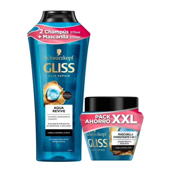 Set Aqua Revive Champú + Mascarilla 670 ml - Gliss - Comparador de precios