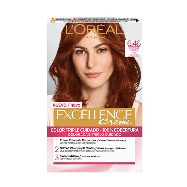 Tinte Excellence Creme 6.46 Cobrizo Caoba - Excellence - Comparador de precios