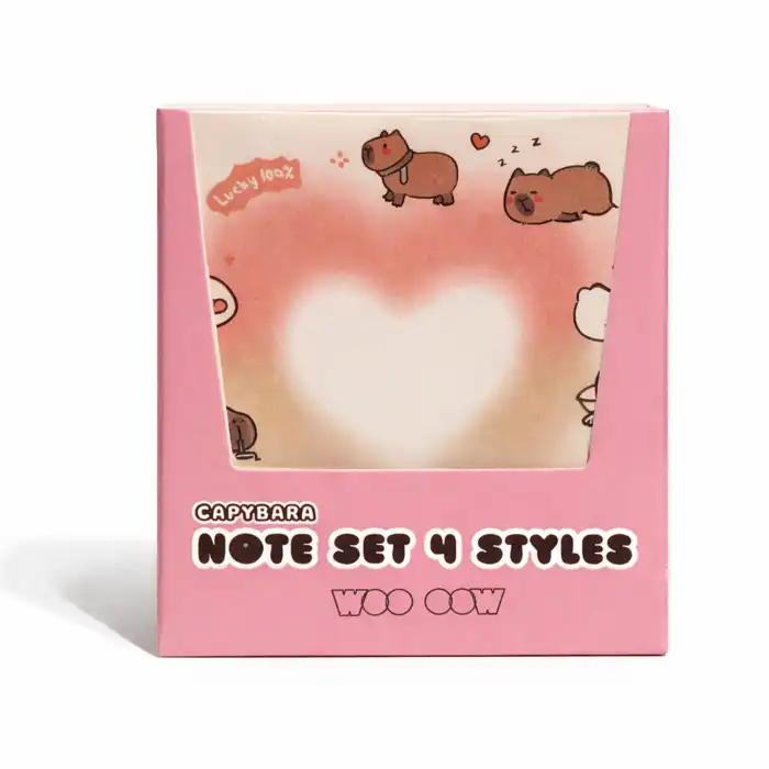 ¡33% DTO! Capybara Note Set 4 Styles Notas de Papel 58.3 gr - Woo oow - Comparador de precios