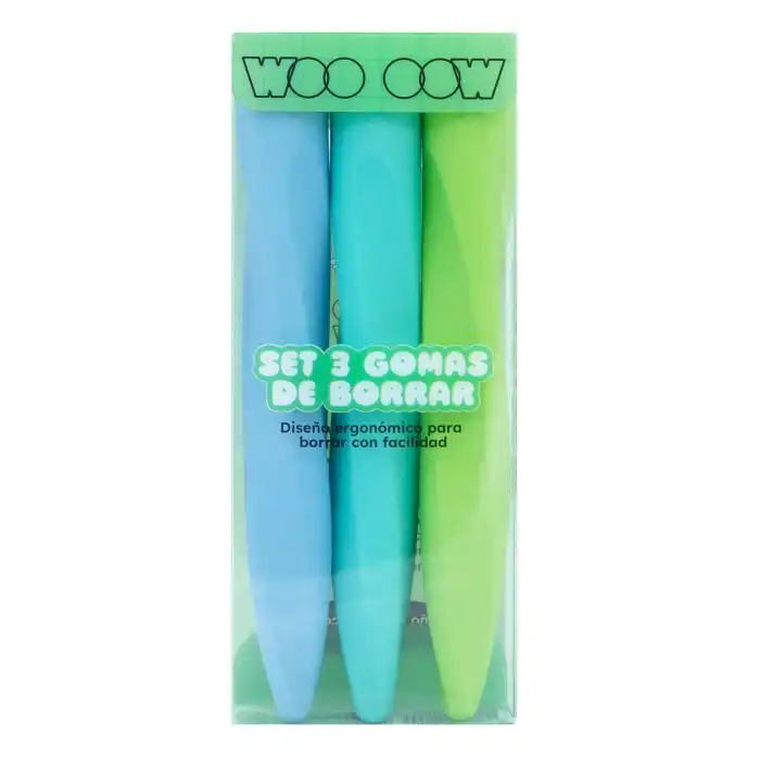 Set 3 Gomas de Borrar - Woo oow - Comparador de precios