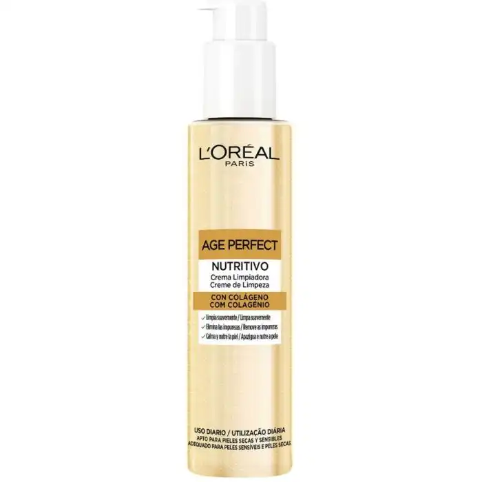 Age Perfect Nutritivo Crema Limpiadora con Colágeno 150 ml - Loreal Paris - Comparador de precios