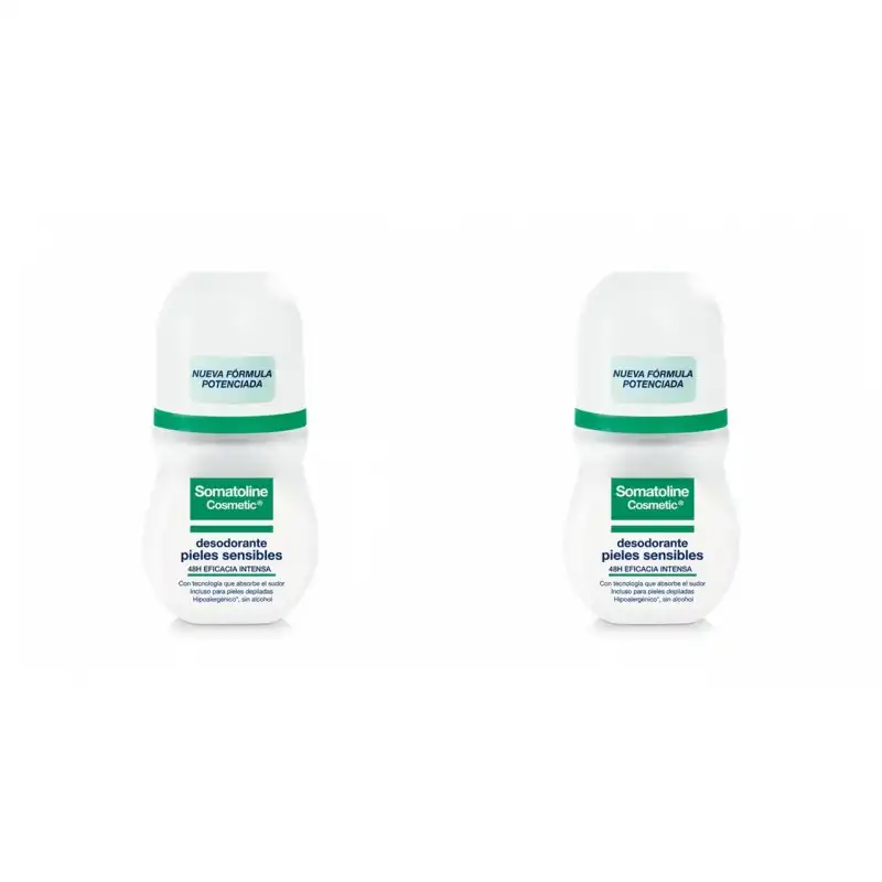 Duplo somatoline desodorante piel sensisible roll-on 2x50ml - Somatoline - Comparador de precios