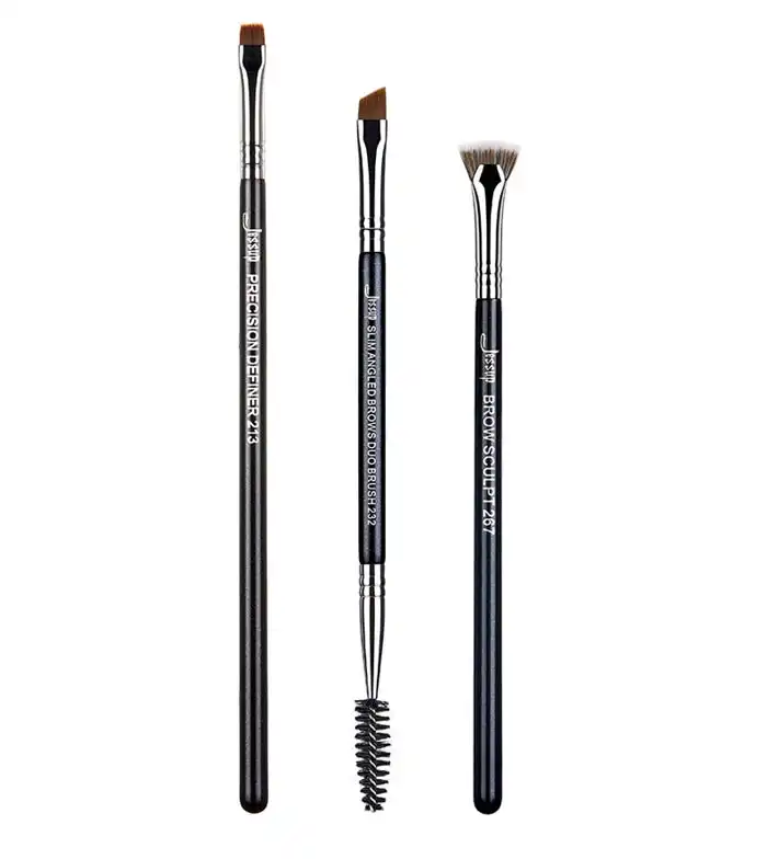 Jessup Beauty - Set de pinceles de cejas PRO 3 piezas - T326: Black/Silver - Jessup Beauty - Comparador de precios