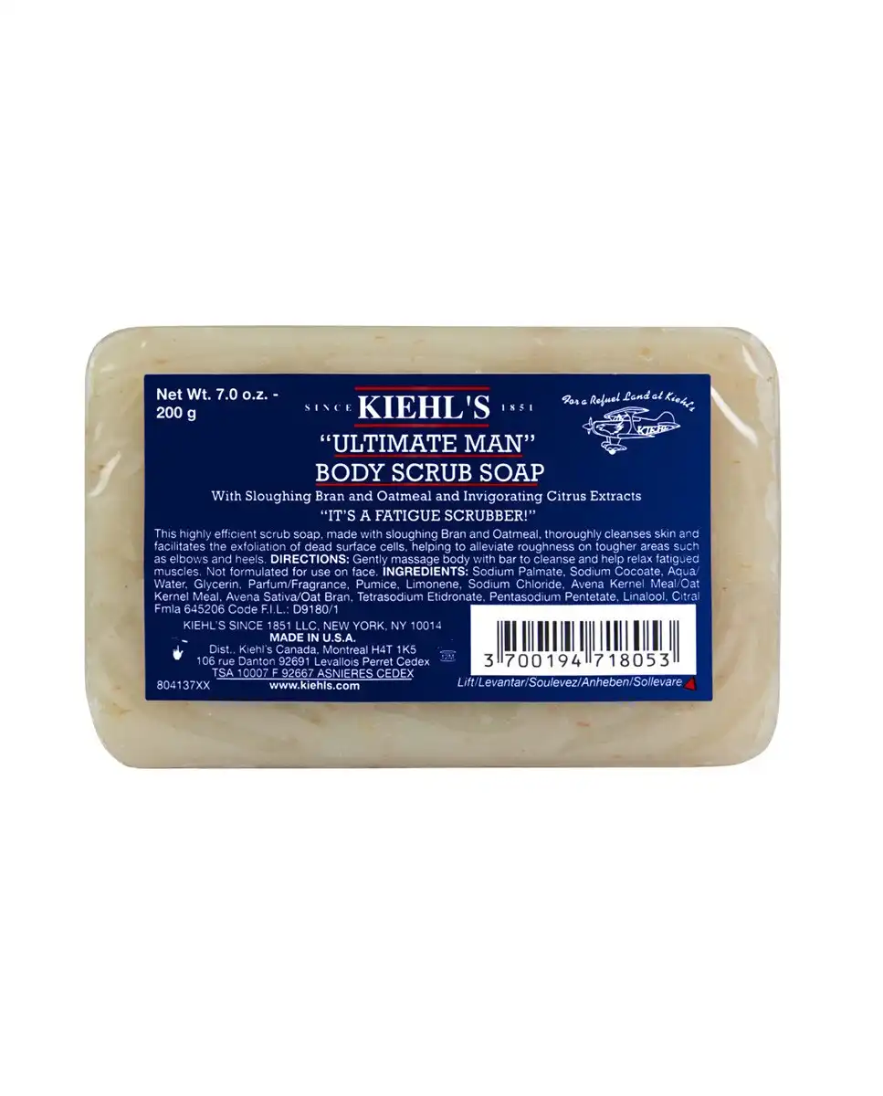 Kiehl's - Pastilla de jabón exfoliante Ultimate Man Body Scrub Soap 200 g Kiehl's. - Kiehls - Comparador de precios