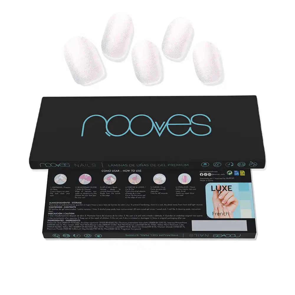 Láminas De Uñas De Gel perlé premium luxe cat #perlada blanco - Nooves - Comparador de precios