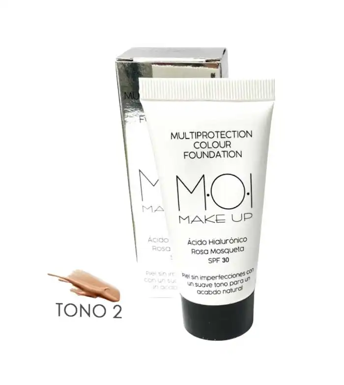 M.O.I. Skincare - Base de maquillaje con ácido hialurónico y rosa mosqueta SPF30 Multiprotection Colour - 02 - M.O.I. Skincare - Comparador de precios