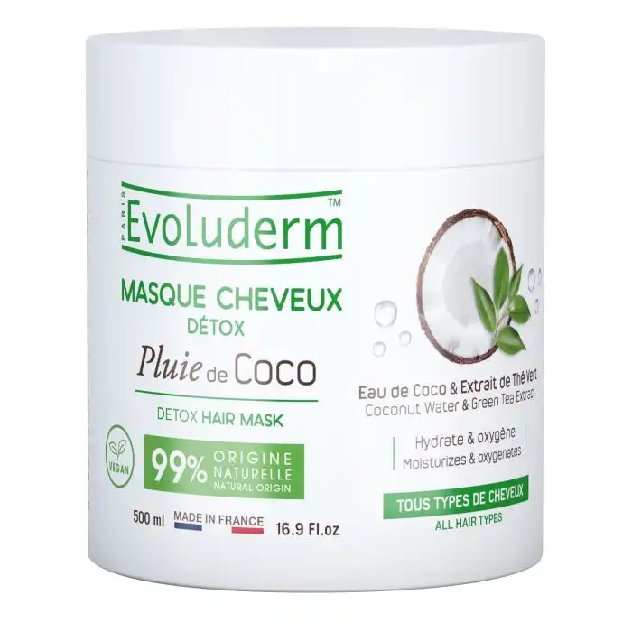 Mascarilla Capilar Detox Pluie de Coco 500 ml - Evoluderm - Comparador de precios