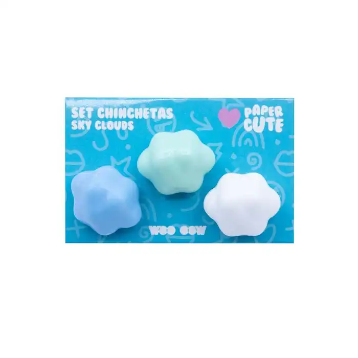 Set Chinchetas Clouds  Woo oow  Papelería - Woo oow - Comparador de precios
