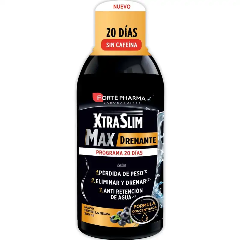 Xtra Slim Max Drenante Sabor Grosella Negra 500ml - Forté Pharma - Comparador de precios