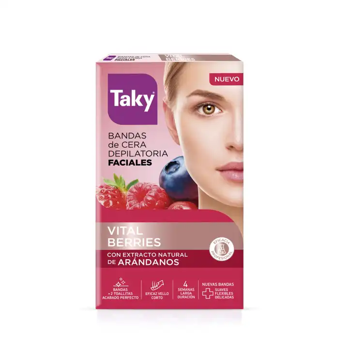 Bandas de Cera Depilatoria Faciales Frutos Rojos - Taky - Comparador de precios