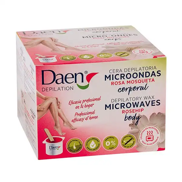 Cera Depilatoria Microondas Rosa Mosqueta - Daen - Comparador de precios