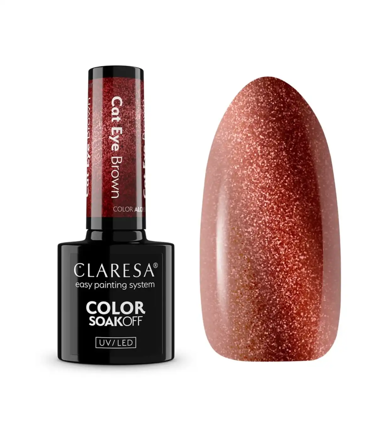 Claresa - *Cat Eye* - Esmalte semipermanente Soak off - Brown - Claresa - Comparador de precios