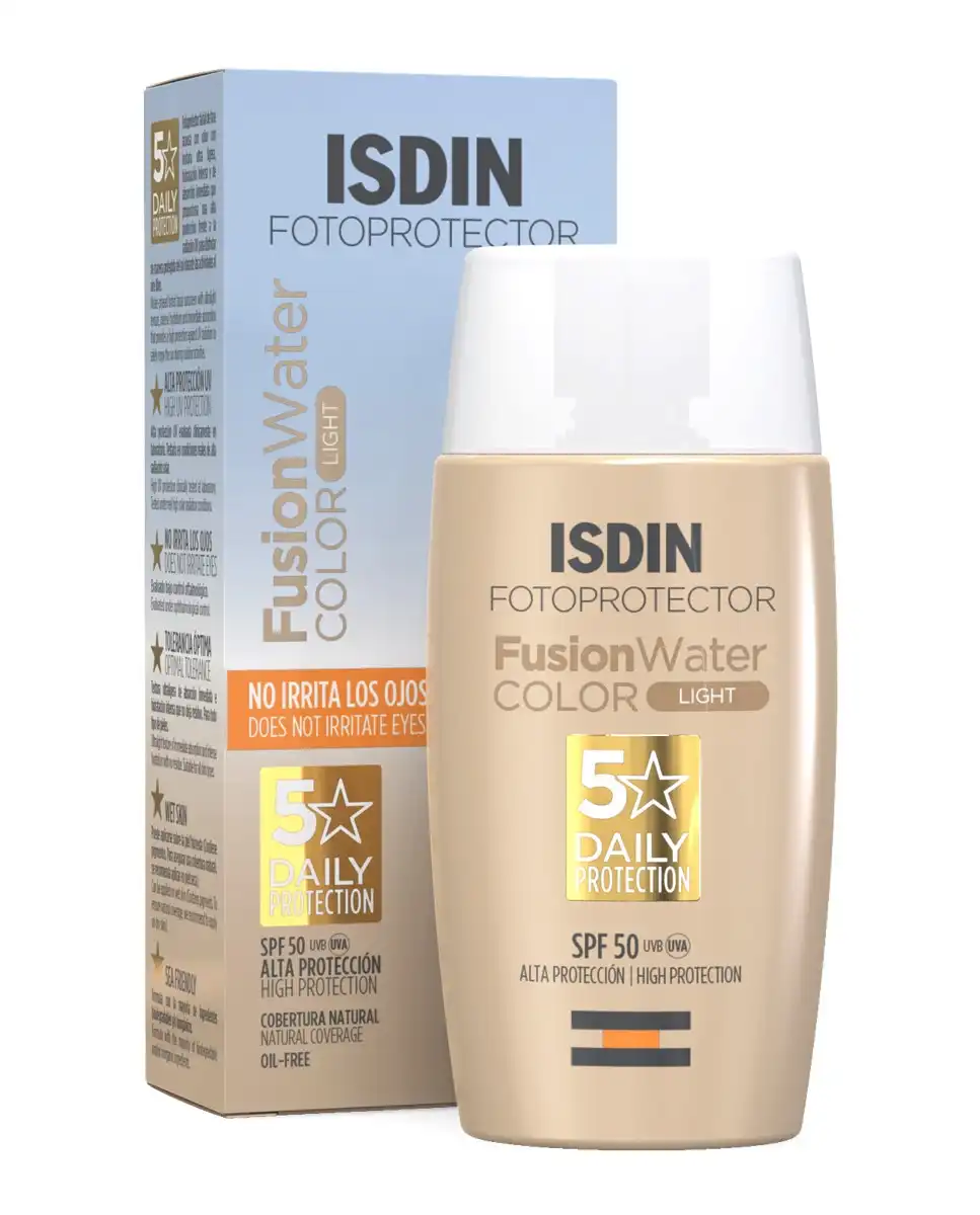 Isdin - Fotoprotector Fusion Water Color SPF50 Light 50 Ml - Isdin - Comparador de precios