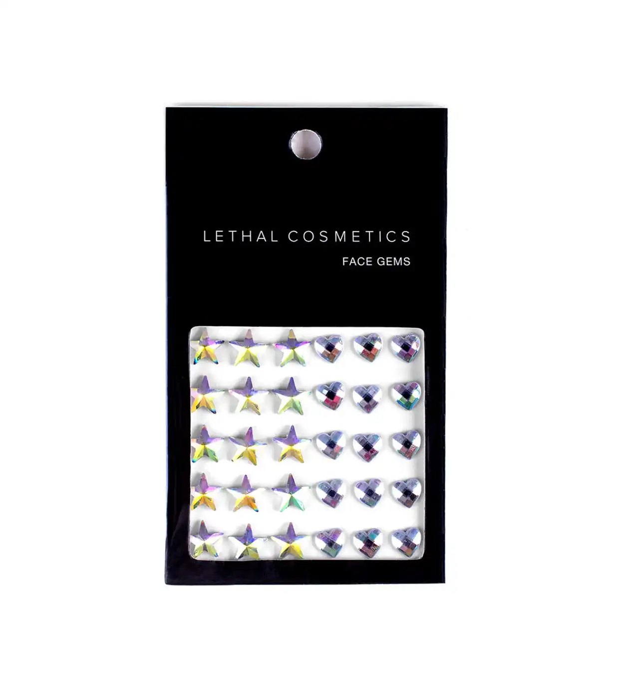 Lethal Cosmetics - Joyas adhesivas para rostro Face Gems - Stars + Hearts - Lethal Cosmetics - Comparador de precios
