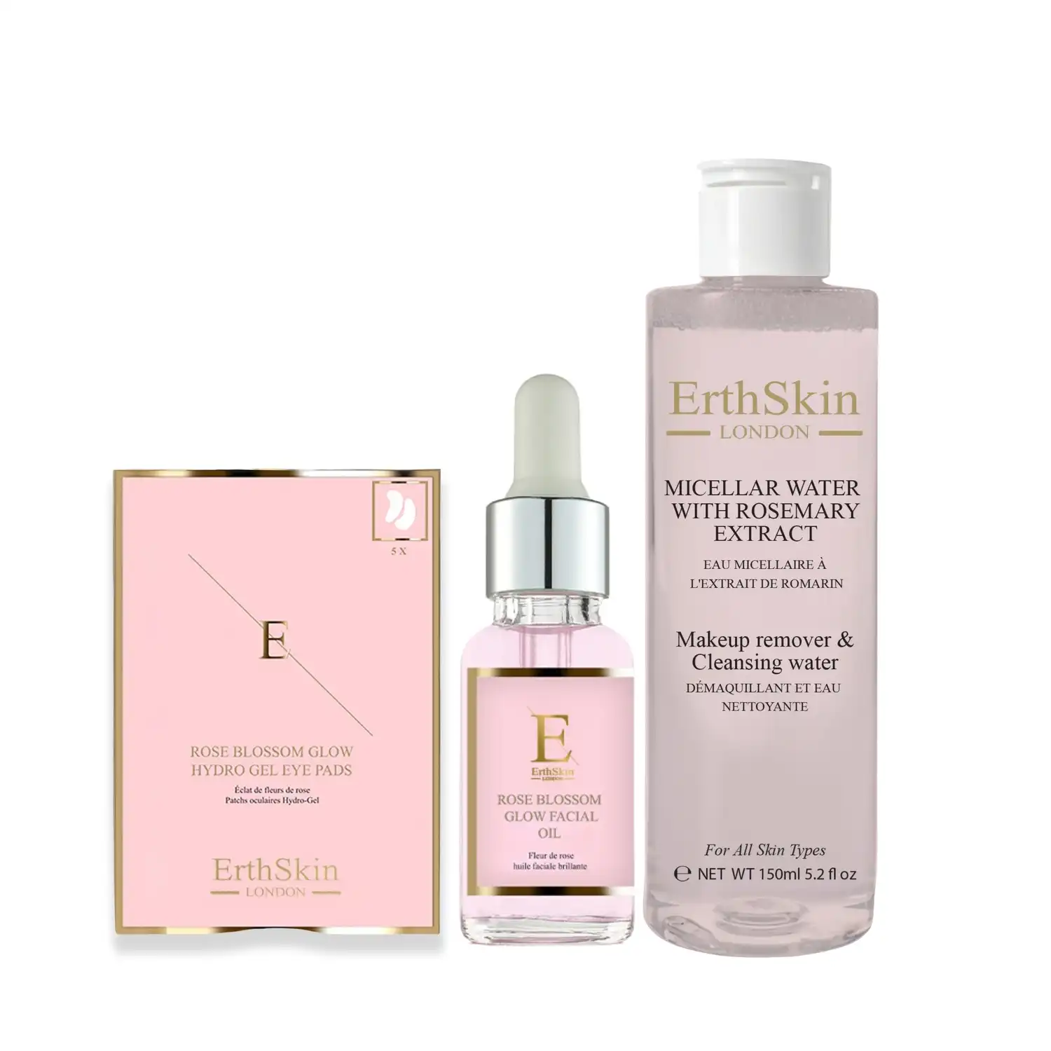 Set de limpieza Rose Glow Set de tratamiento facial - ErthSkin London - Comparador de precios