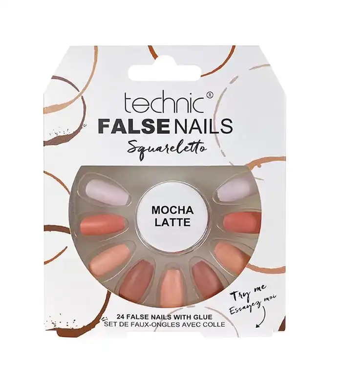 Technic Cosmetics - Uñas postizas False Nails Squareletto - Mocha Latte - Technic Cosmetics - Comparador de precios