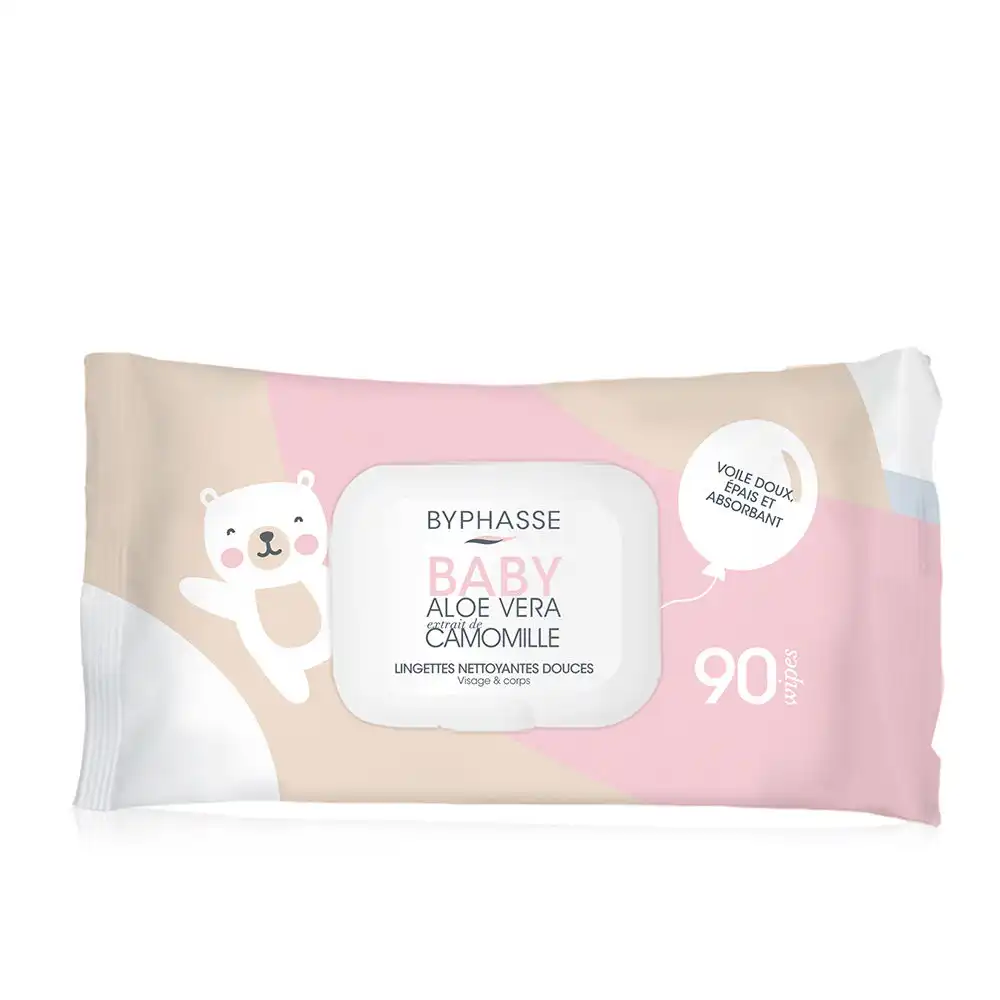 Toallitas Limpiadoras Bebé aloe vera y extracto de camomila 90 u - Byphasse - Comparador de precios