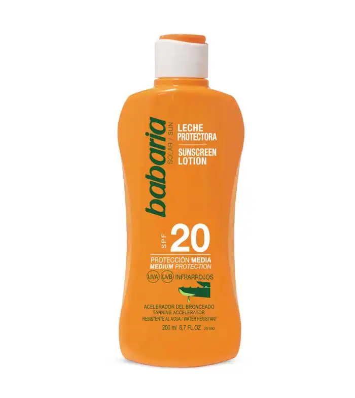 Babaria - Leche de protección solar Aloe Vera - SPF20 - Babaria - Comparador de precios