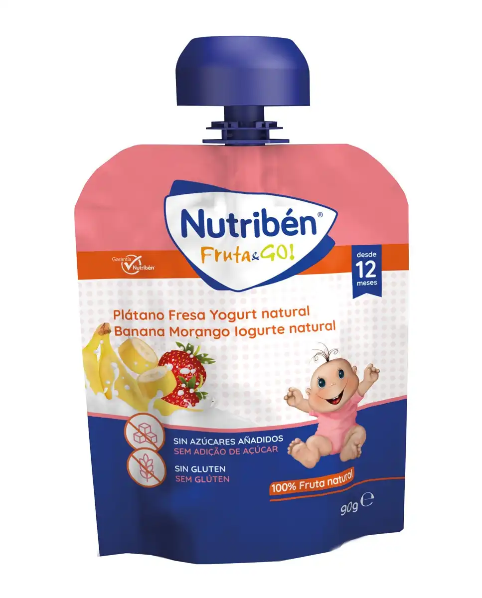 Nutribén® - Fruta And Go ! Plátano Fresa Yogurt Natural Nutribén - Nutribén® - Comparador de precios