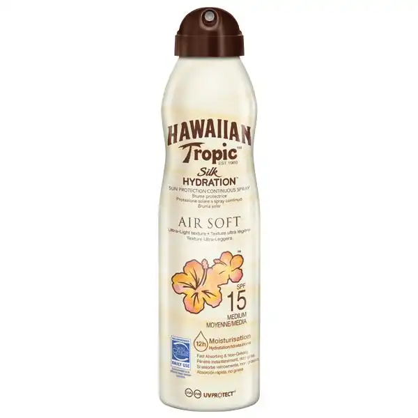 Silk Hydration Air Soft Sun Protection Continuous Spray Spf 15 - Hawaiian Tropic - Comparador de precios