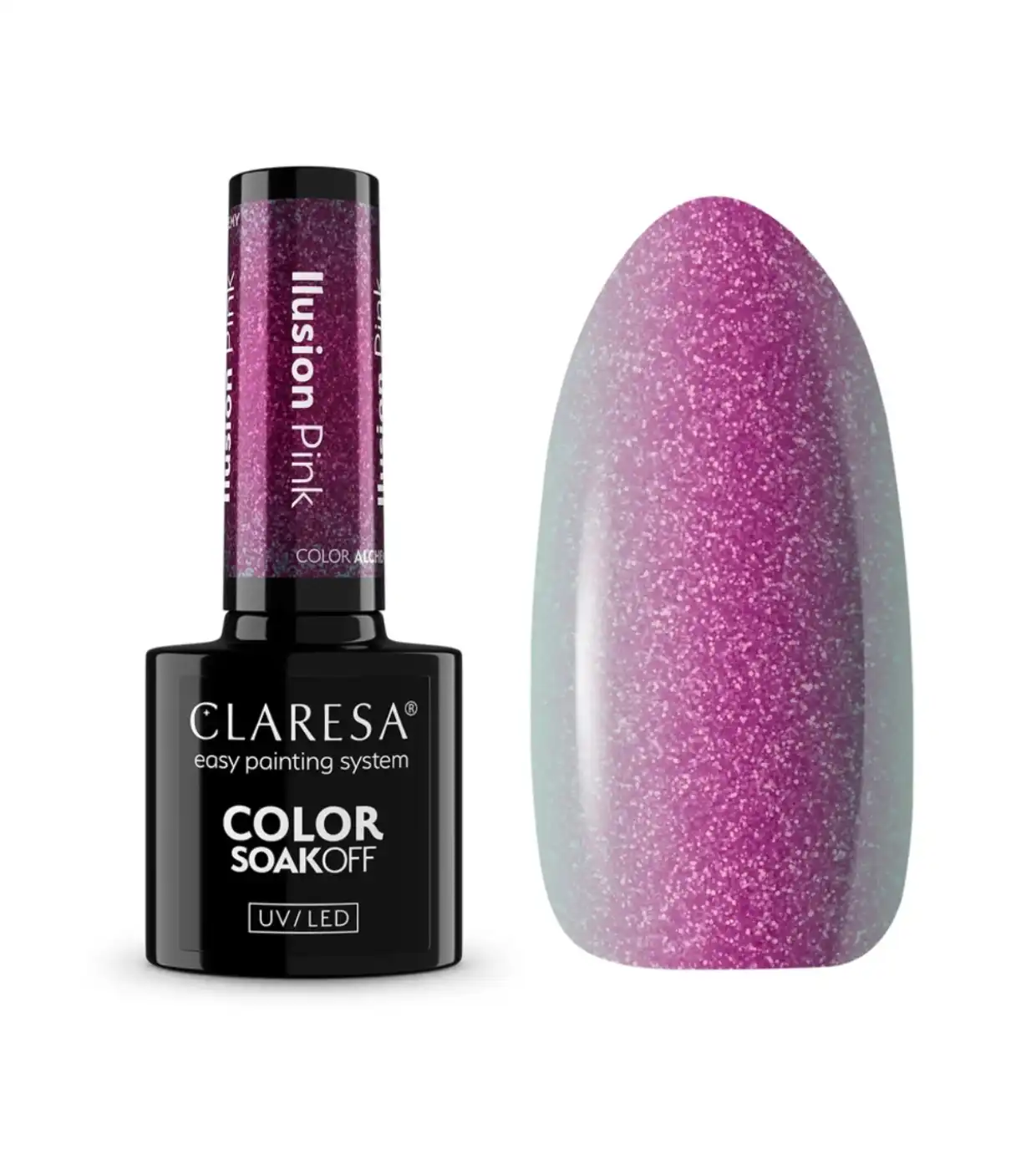 Claresa - Esmalte semipermanente Soak off - Ilusion Pink - Claresa - Comparador de precios