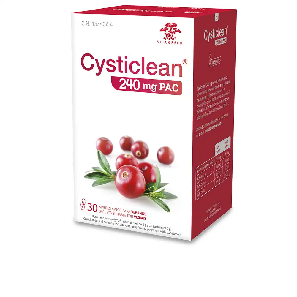 Cysticlean Clásico 240 mg de Pac y Arándano Rojo sobres 30 u - Cysticlean - Comparador de precios