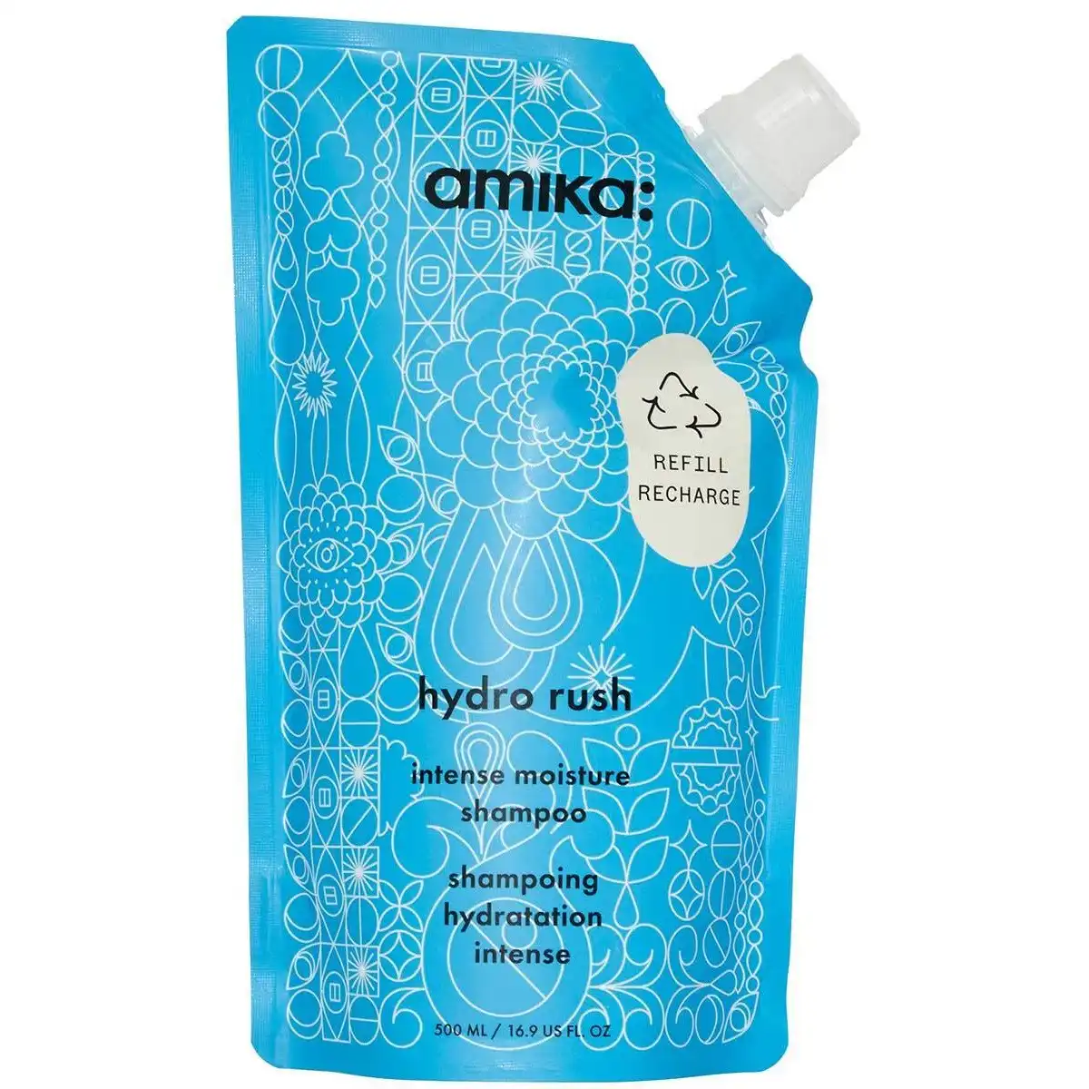 hydro rush intense moisture shampoo Champú capilar 500 ml - Amika - Comparador de precios