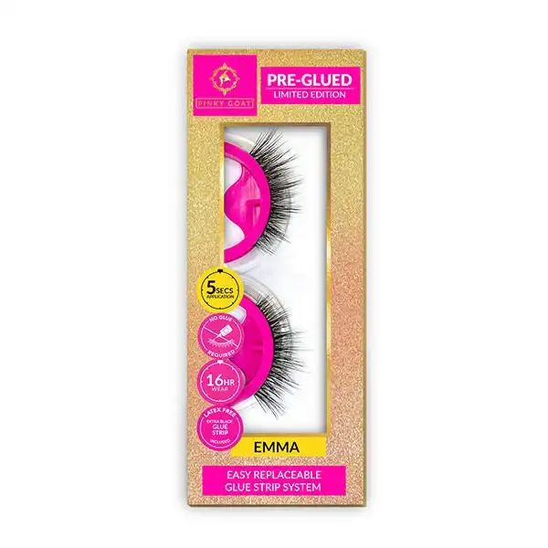 Pre-Glued False Eyelashes Emma - Pinky Goat - Comparador de precios