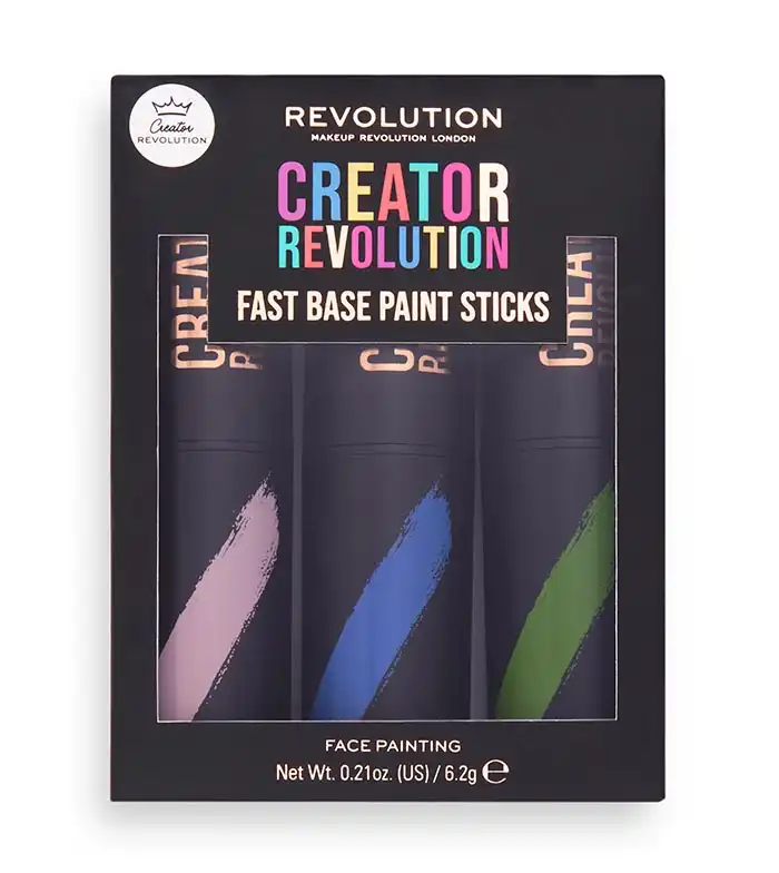 Revolution - *Creator* - Maquillaje artístico en sticks Fast Base Paint Sticks - Rosa, azul y verde - Makeup Revolution - Comparador de precios