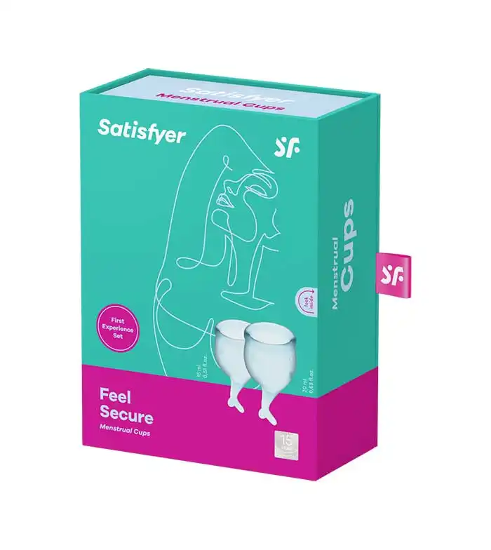 Satisfyer - Kit de copas menstruales Feel Secure (15 + 20 ml) - Azul Claro - SATISFYER - Comparador de precios