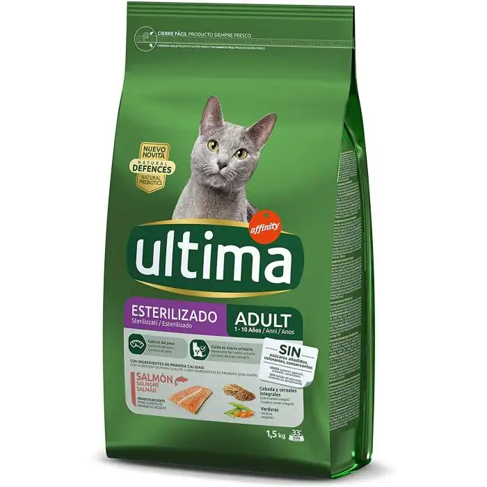 Ultima Con Salmón Para Gato Esterilizado 1500 gr - Affinity - Comparador de precios