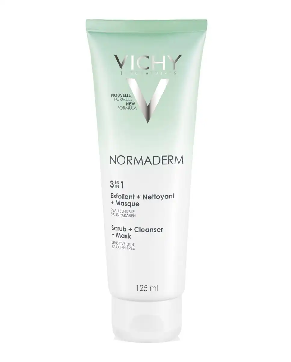 Vichy - Limpiador Normaderm 3 En 1: Exfoliante + Limpiador + Mascarilla 125 Ml - Vichy - Comparador de precios