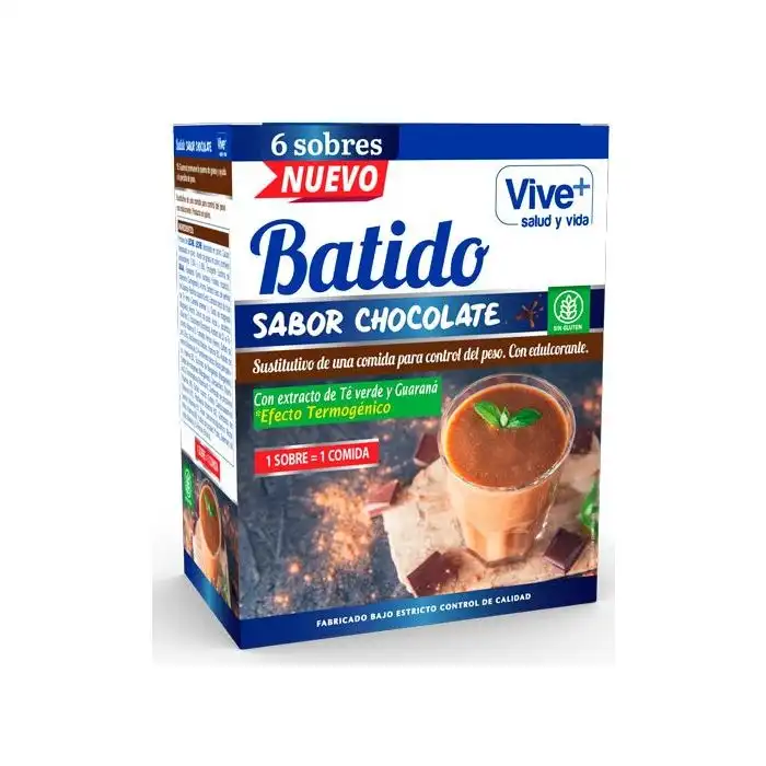 Batido sustitutivo chocolate 6x30 g - VIVE+ - Comparador de precios